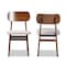 Baxton Studio Euclid Mid-Century Modern Grey Fabric and Walnut Brown Finished Wood 2-Piece Dining Chair Set 184-11647-Zoro - alternate 2